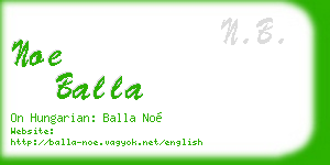 noe balla business card